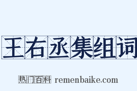 王右丞集组词是什么意思的图片
